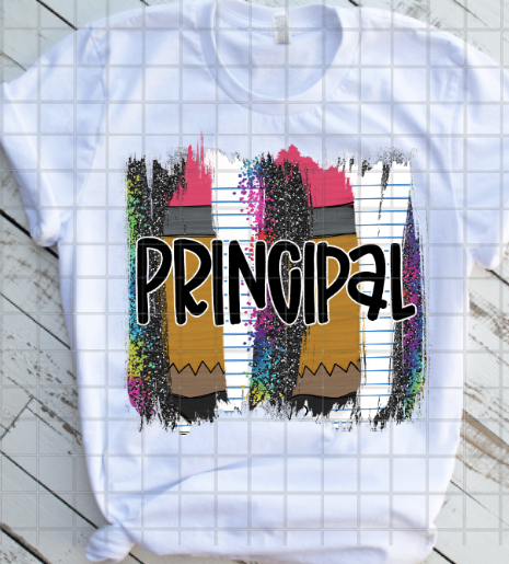 Principal,  Back to School, Sublimation Transfers