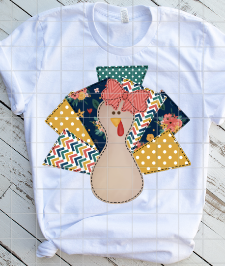 Floral Turkey Sublimation Transfer