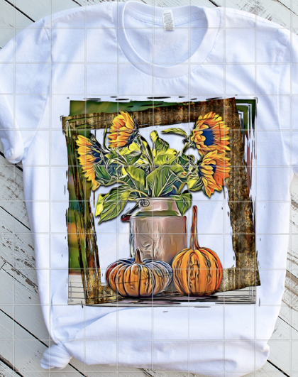 Pumpkins and Sunflowers Sublimation Transfer