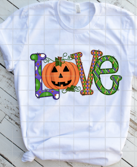 Love Jack-o-lantern Sublimation Transfer