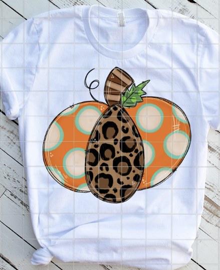 Leopard print pumpkin Sublimation Transfer