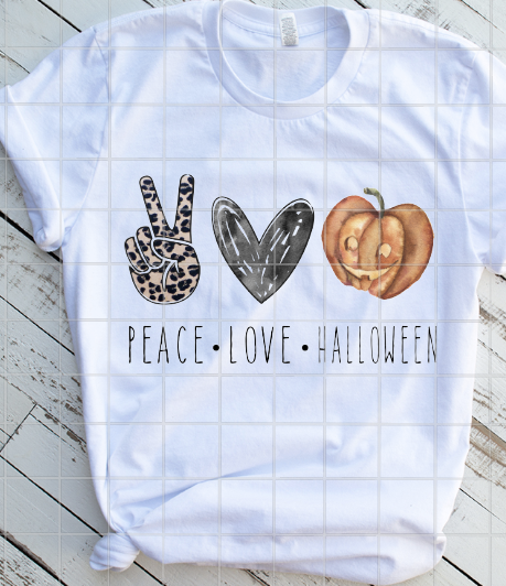 Peace Love Halloween Sublimation Transfer