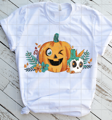 Skeletons and Jack-o-lanterns Sublimation Transfer