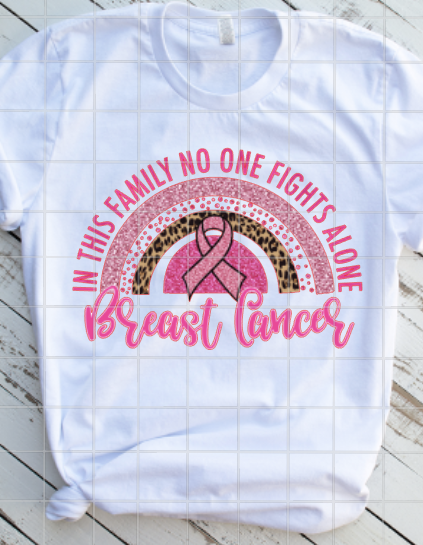 Breast Cancer Rainbow Sublimation Transfer