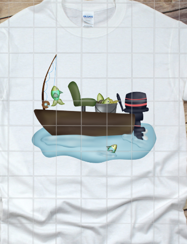 Fishing boat, Sublimation Transfer