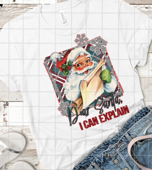 Dear Santa, Sublimation Transfer