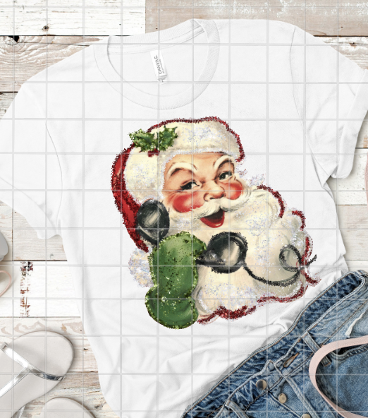 Santa on the Phone, Sublimation Transfer