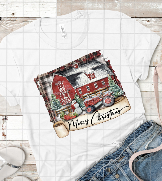 Merry Christmas on the Farm, Sublimation Transfer