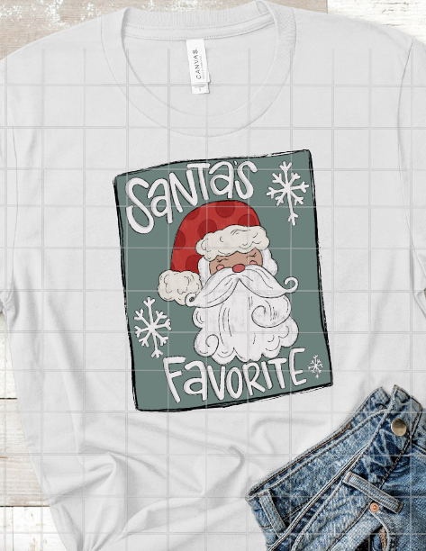 Santas Favorite, Sublimation Transfer