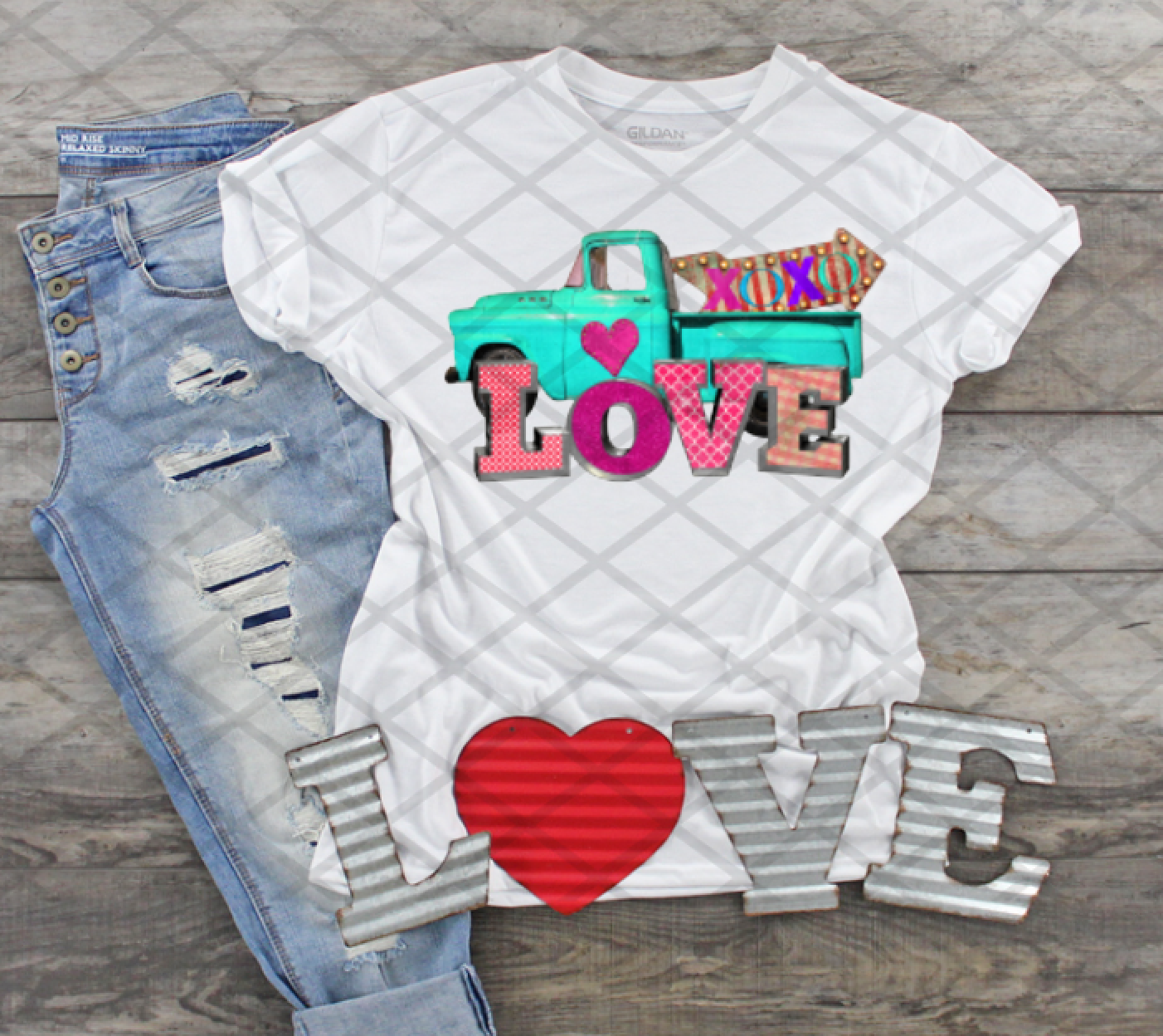 LOVE XOXO, Valentine's Day, Ready to press, Sublimation Transfer