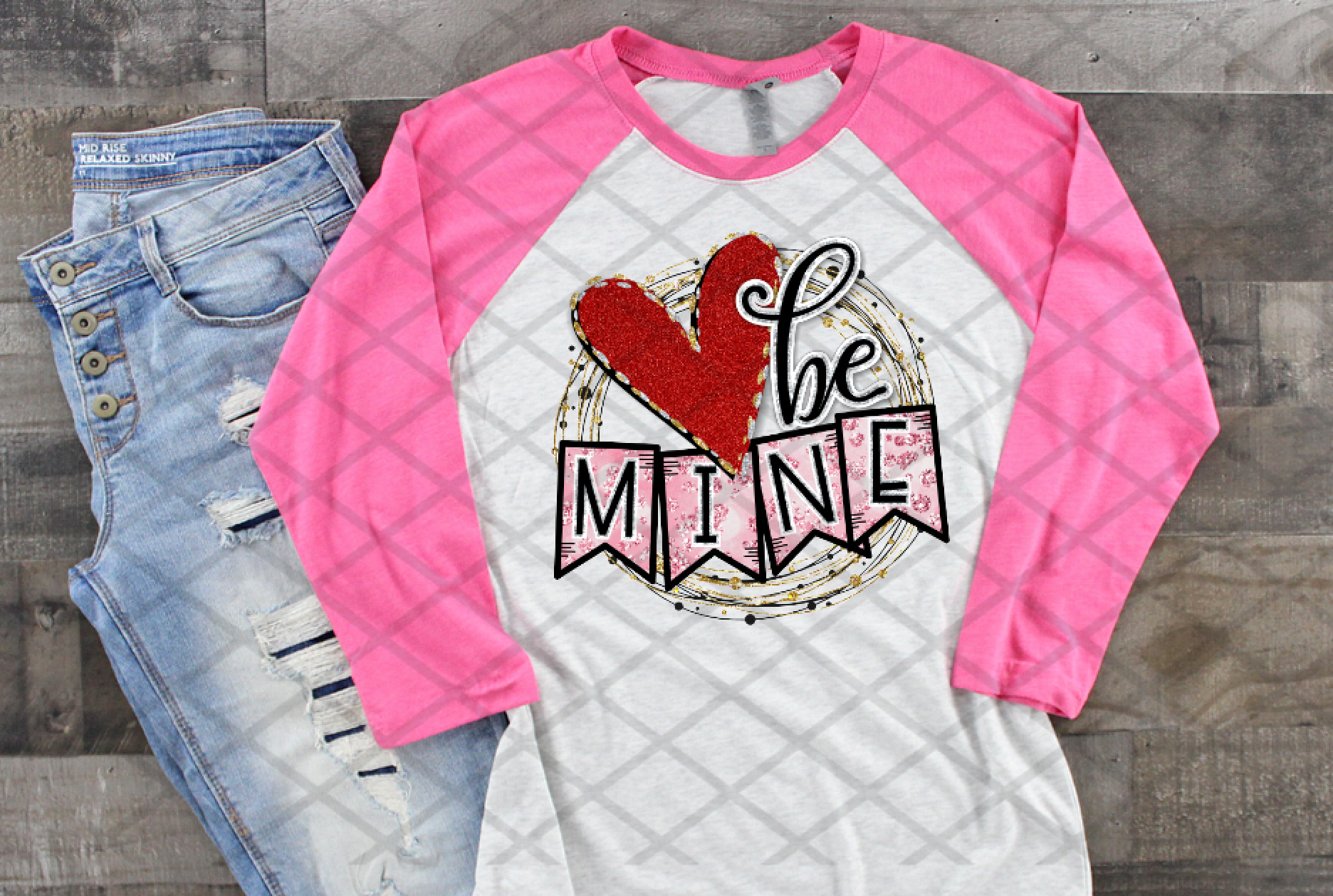 Be Mine, Valentine's Day, Ready to press, Sublimation Transfer