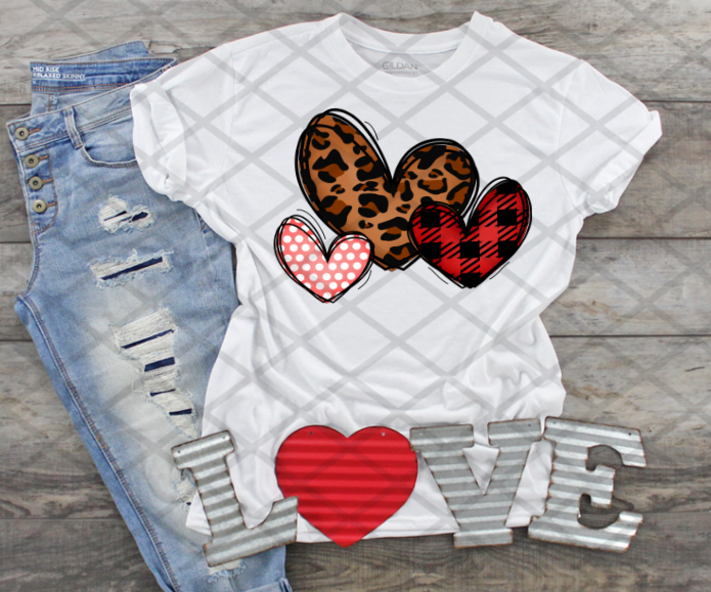 Hearts, Valentine's Day, Ready to press, Sublimation Transfer