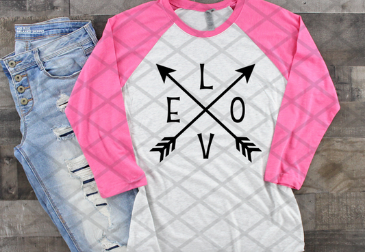 Love Arrows, Valentine's Day, Ready to press,  Sublimation Transfer