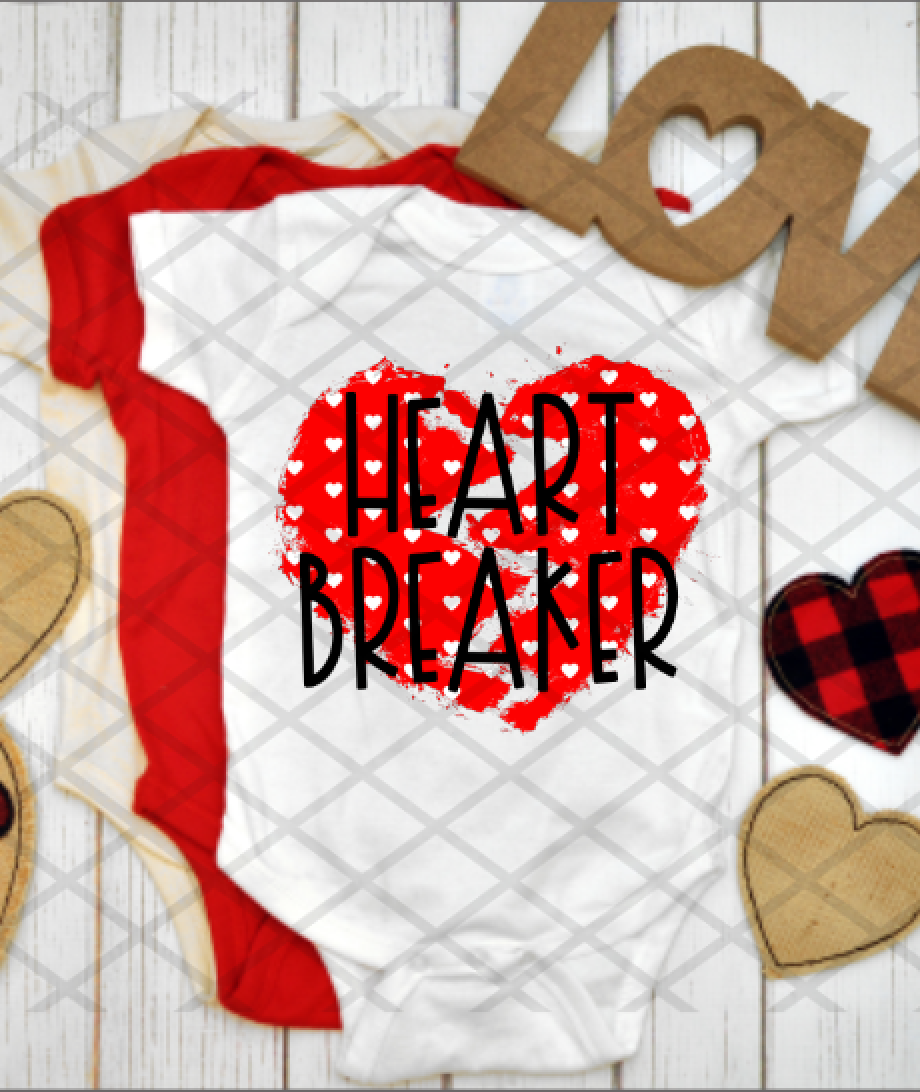 Heart Breaker, Valentine's Day, Ready to press, Sublimation Transfer