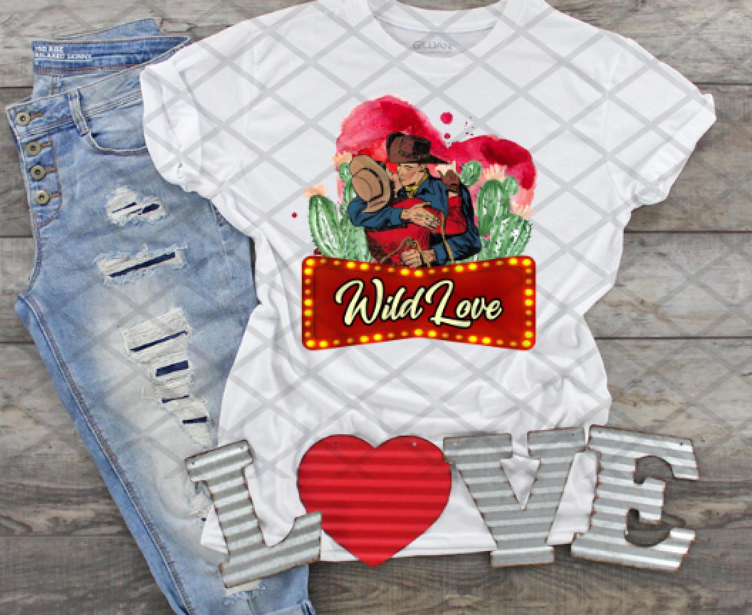 Wild Love, Valentine's Day, Ready to press,  Sublimation Transfer