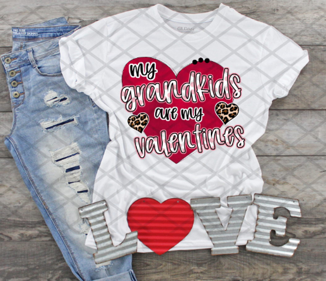 My Grandkids are my Valentine, Valentine's Day, Ready to press, Sublimation Transfer