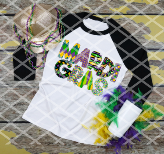 Mardi Gras, Mardi Gras, Ready to press, Sublimation Transfers