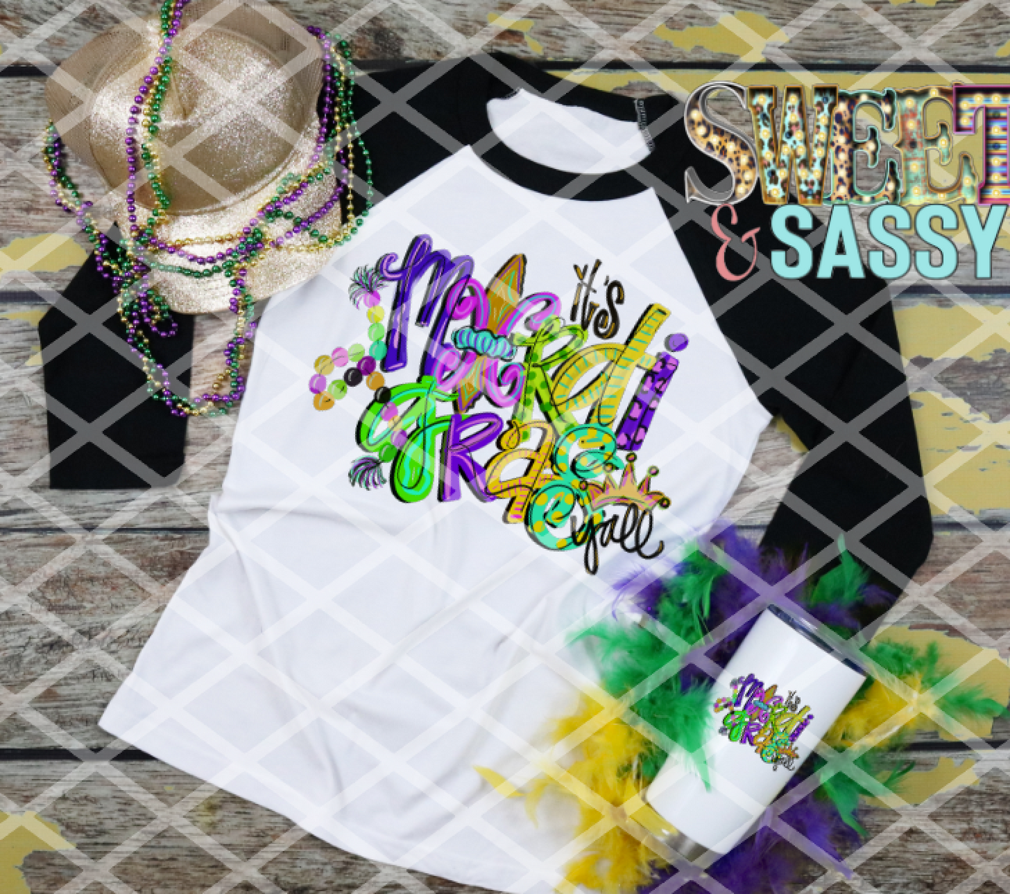 It's Mardi Gras Y'all, Mardi Gras, Ready to press, Sublimation Transfers