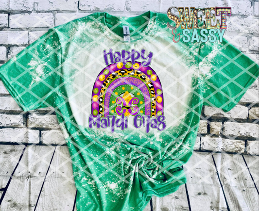 Happy Mardi Gras Rainbow, Mardi Gras, Ready to press, Sublimation Transfers