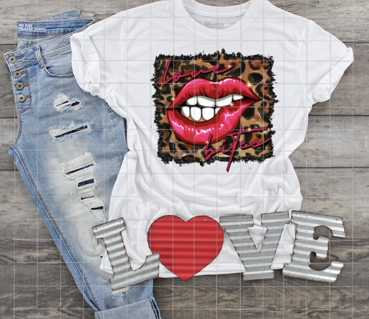 Love Bites Lips, Ready to Press, Sublimation Transfer