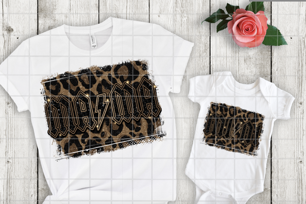 Mama Leopard Print,Mini Available, Ready to Press, Sublimation Transfer