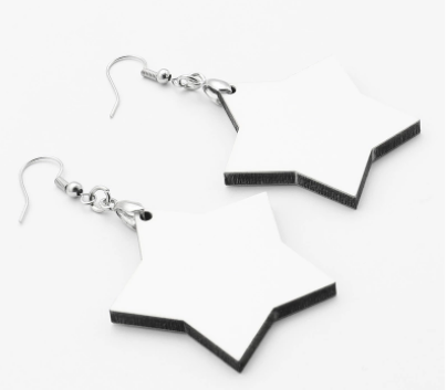 Blank Sublimation Star Earrings