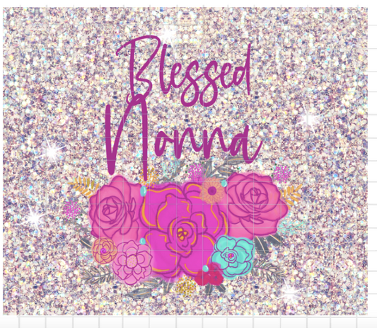 Blessed Nonna 20oz. Straight Tumbler Sublimation Transfer, Ready to Press