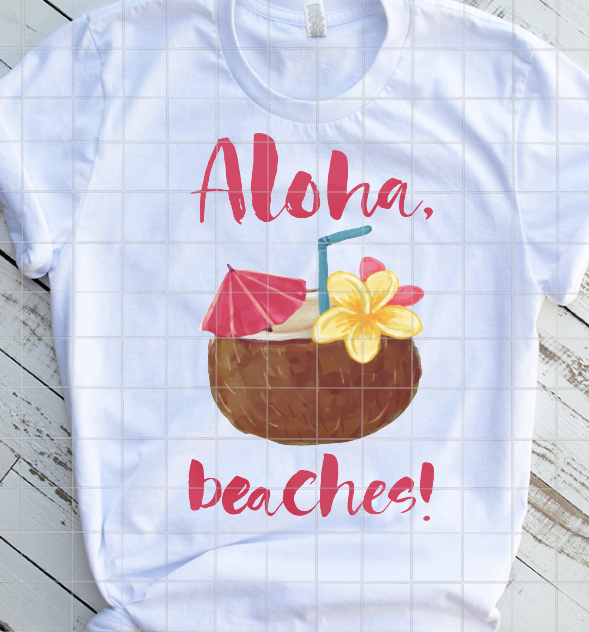 Aloha Beaches, Sublimation Transfer