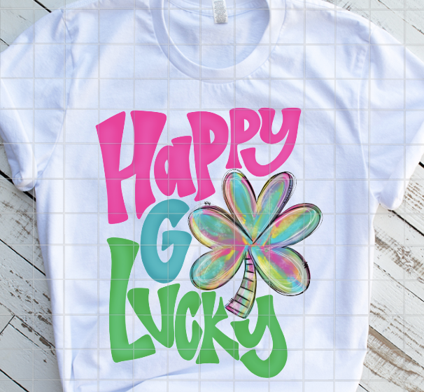 Happy Go Lucky, Ready to Press, Sublimation Transfer