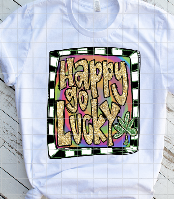 Happy Go Lucky, Ready to Press, Sublimation Transfer