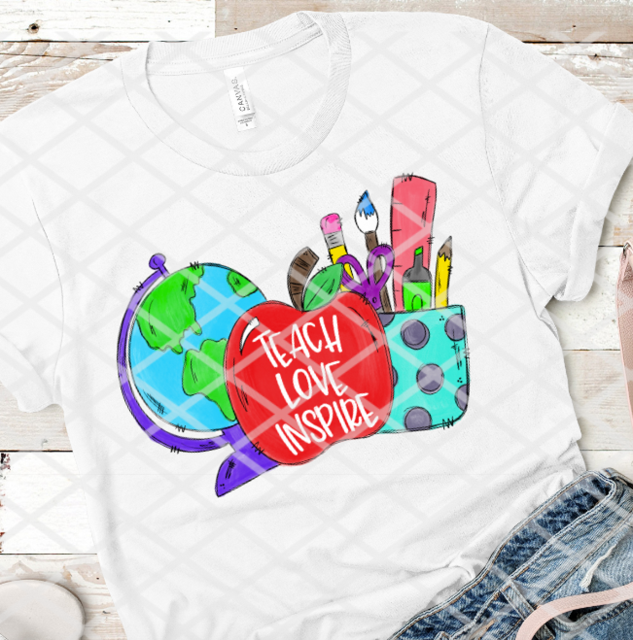 Teach Love Inspire, Ready to Press, Sublimation Transfer