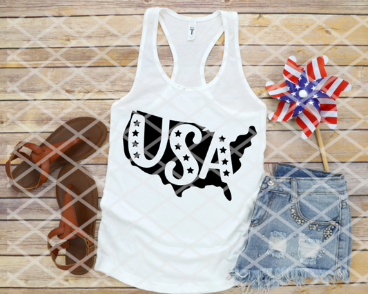 USA Black, Sublimation Transfer