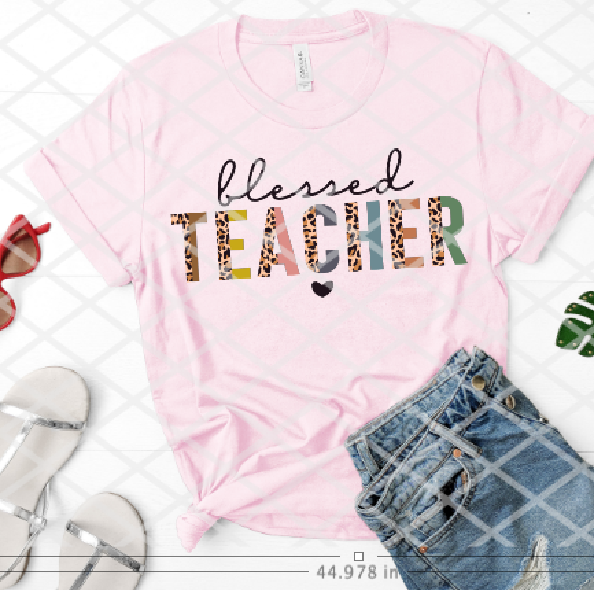 Blessed Teacher,  Sublimation Transfer