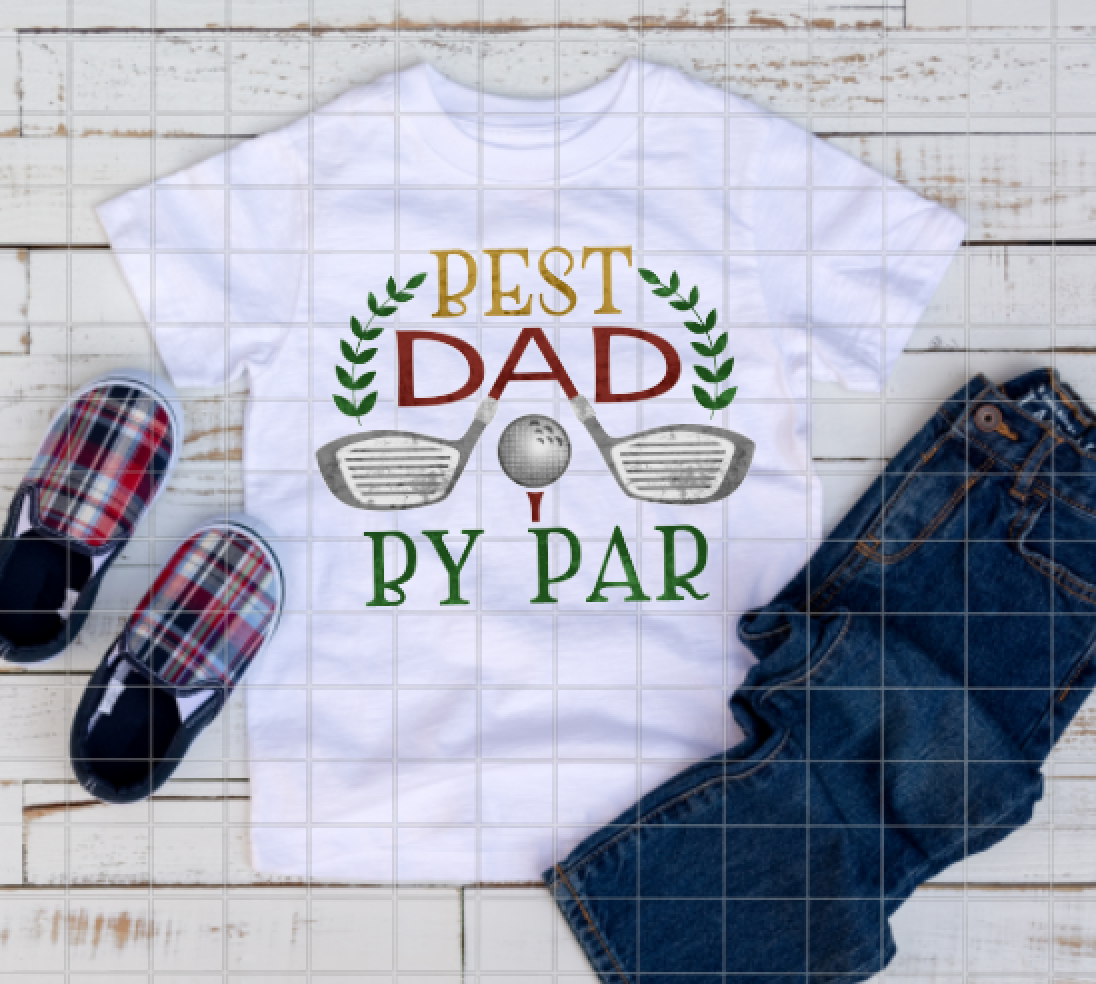 Best Dad by Par, Ready to Press, Sublimation Transfer