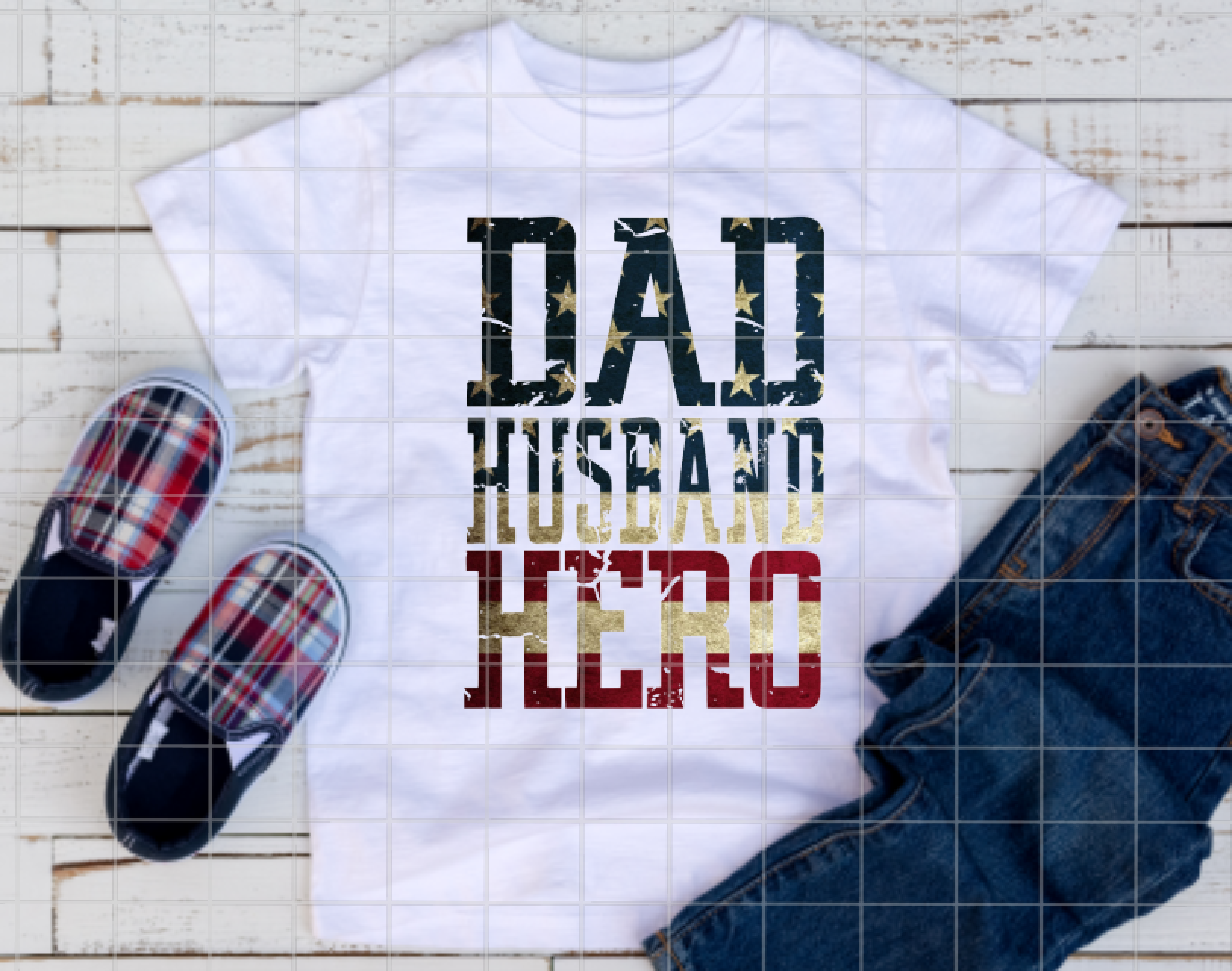 Dad Husband Hero, Ready to Press, Sublimation Transfer