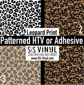 Red Leopard HTV Vinyl , Heat Transfer Vinyl or Outdoor Adhesive