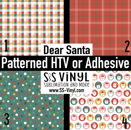 Dear Santa Pattern HTV Vinyl