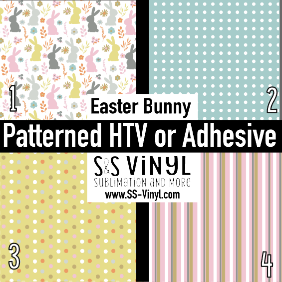 Easter Bunny Pattern HTV Vinyl