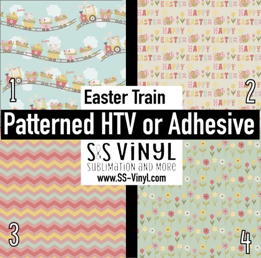 Easter Train Pattern HTV Vinyl