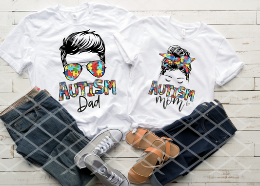 Autism Dad Sublimation Transfer