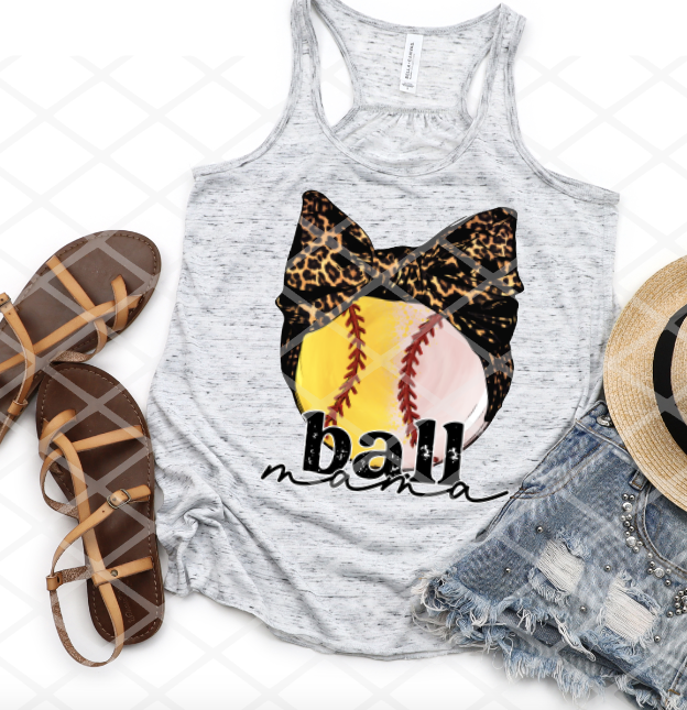 Ball Mama, Softball and Baseball Sublimation Transfer