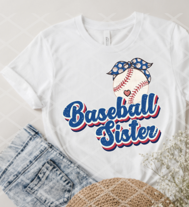 Baseball Sister Sublimation Transfer