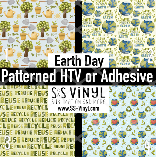 Earth Day Pattern HTV Vinyl