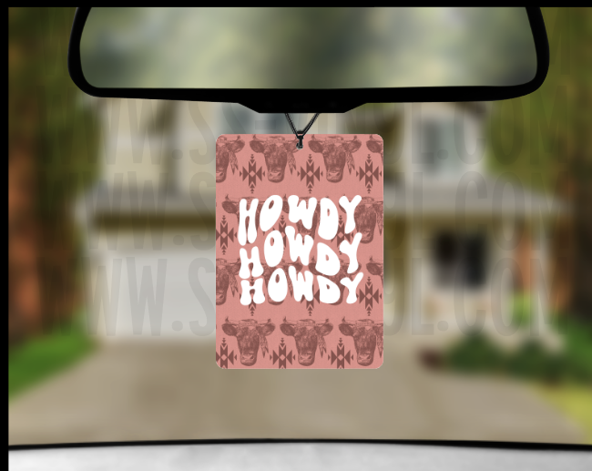 Howdy Sublimation Air Freshener Transfer (Qty. 2)