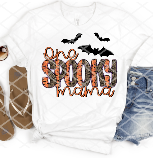 One Spooky Mama, Sublimation Transfer, Ready to Press Transfer