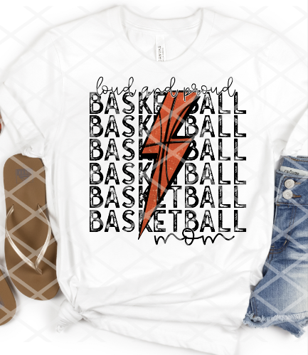 Loud and Proud Basketball, Sublimation Transfer, Ready to Press Transfer