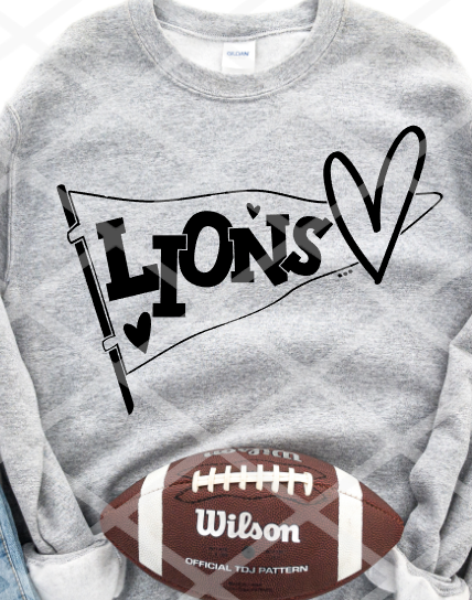 Lions Sublimation or HTV Transfer