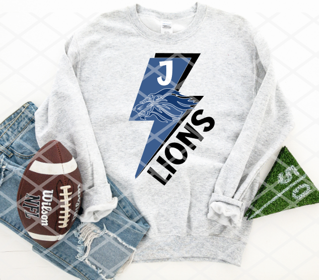 Lions Bolt Sublimation or HTV Transfer