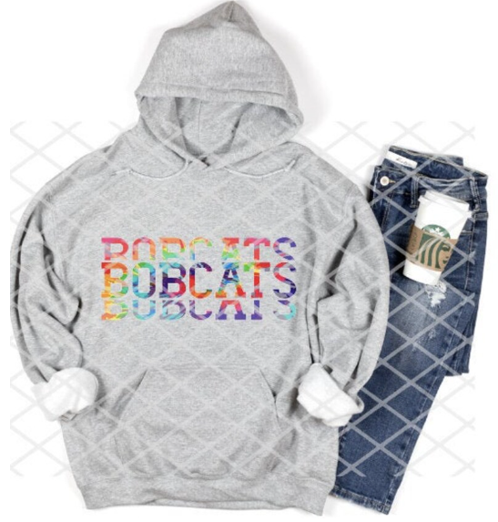 Bobcats Tie Dye Sublimation Transfer