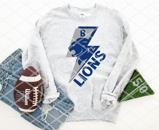 Lions Bolt Sublimation or HTV Transfer